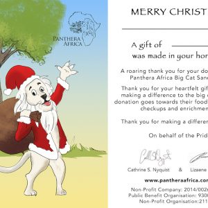 Merry Christmas Donation Certificate